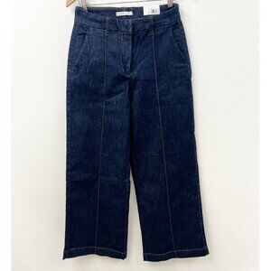 NINE WEST JEANS -HIGH RISE WIDE LEG DENIM TROUSERS - NWT - SZ 4